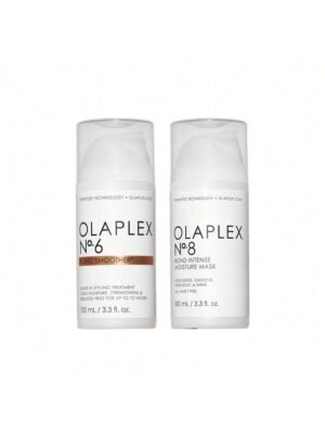 Olaplex Smoother Kit: No. 6, 8, Leave-In Styling Hair Cream Treatment, Smooths, Conditions, & Strengthens, Frizz Control for Up to 72 Hours, For All Hair Types