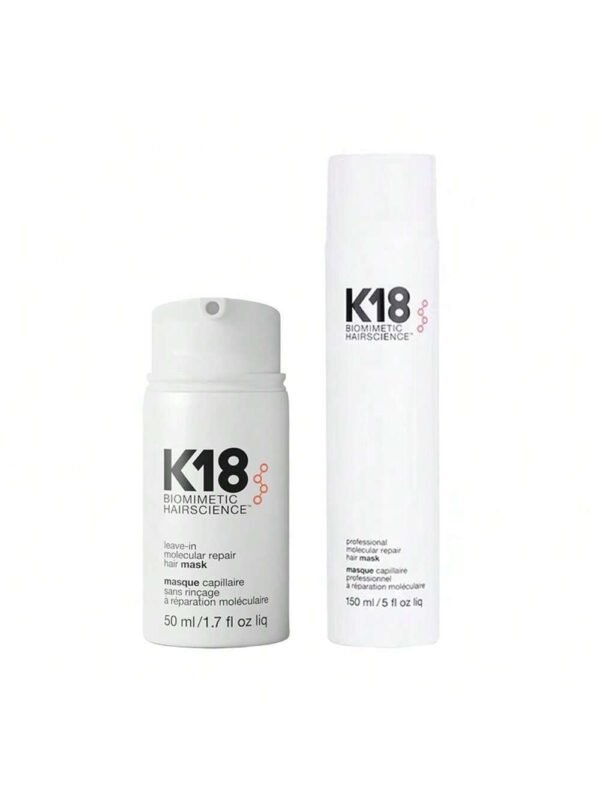 K18 Leave-In Molecular Hair Mask Set, Repairs Dry or Damaged Hair, Reverse Hair Damage from Bleach, Color, Chemical Services & Heat