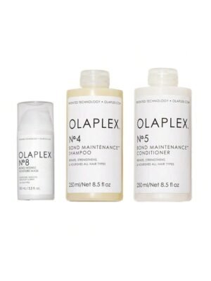 Olaplex Wash and Shine Hair Kit: No. 4, 5, 8, Shampoo & Conditioner Set to Cleanse, Hydrate, & Control Frizz Up to 72 Hours, No.8 Bond Intense Moisture Mask For All Hair Types