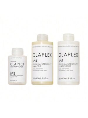 Olaplex Wash and Shine Hair Kit: No. 3, 4, 5, Shampoo & Conditioner Set to Cleanse, Hair Perfector Repairing Hair Treatment, Hydrate, & Control Frizz Up to 72 Hours, Concentrated for Dry Damaged Hair, Repairs & Strengthens For All Hair Types