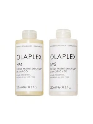 Olaplex Wash and Shine Hair Kit: No. 4, 5, Shampoo & Conditioner Set to Cleanse, Hydrate, & Control Frizz Up to 72 Hours, Bonding Oil for Shine & Protect, For All Hair Types