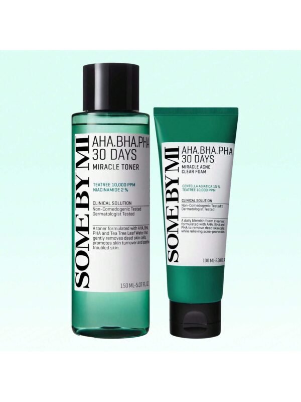 1-65.jpg AHA BHA PHA Duo Set: Cleanser 100ml + Toner 150ml - Salicylic Acid & Niacinamide - Oil Control & pH Balancing | Hydrating Clarifying Kit | K-Beauty Skincare Set