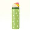 1-7.jpg OWALA 32OZ Water Bottle With Straw, Insulated Stainless Steel Tumbler, 24hrs Cold, Lock Lid, for Sports Travel School,Green and White Flowers