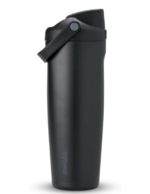 Owala FreeSip Sway Insulated Stainless Steel Water Bottle with Two-Way Spout, Built-In Straw and Bucket Handle, Made for Travel, School, and Sports, 30oz, BPA Free, Leak Proof, Very, Very Dark
