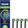 Crossaction Electric Toothbrush Replacement Brush Head Refills, Black , 4 Count