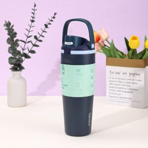 Owala FreeSip Sway Insulated Stainless Steel Water Bottle with Two-Way Spout, Built-In Straw and Bucket Handle, Made for Travel, School, and Sports, 30oz, BPA Free, Leak Proof, Beach House