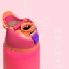 OWALA 32OZ Water Bottle With Straw, Insulated Stainless Steel Tumbler, 24hrs Cold, Lock Lid, for Sports Travel School,Color: Rose red