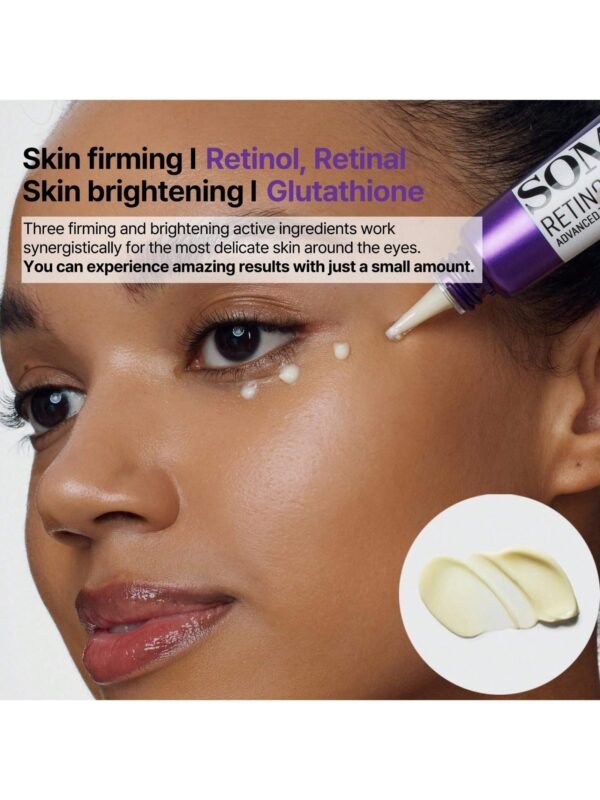 Korean Retinol Eye Cream for Dark Circles & Fine Lines | Triple Action Anti-Aging Under Eye Treatment | Brightening, Smoothing Texture | Gentle Formula 30ml Jumbo Size