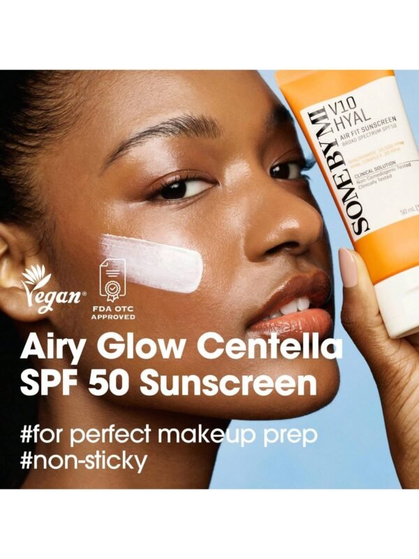 Korean SPF 50 Sunscreen for Face | Centella Sensitive Skin UV Protection | Non-Greasy, No White Cast,No Eye Irritation for Sensitive Skin | Lightweight Air Fit 1.69oz/50ml