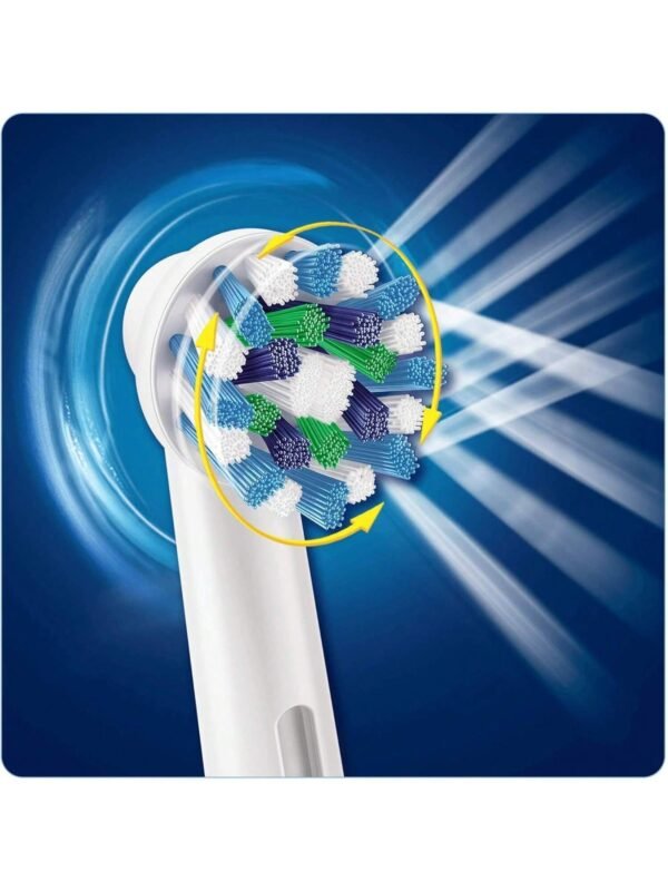 Cross Action Electric Toothbrush Replacement Brush Heads Refill, 3 Count, White