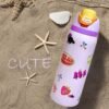 OWALA 32OZ Water Bottle With Straw, Insulated Stainless Steel Tumbler, 24hrs Cold, Lock Lid, for Sports Travel School,Style: Purple cartoon