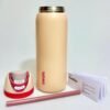 OWALA 32OZ Water Bottle With Straw, Insulated Stainless Steel Tumbler, 24hrs Cold, Lock Lid, for Sports Travel School，Color: Orange