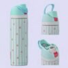 OWALA 32OZ Water Bottle With Straw, Insulated Stainless Steel Tumbler, 24hrs Cold, Lock Lid, for Sports Travel School, Style: Blue cherry