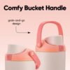 Owala FreeSip Sway Insulated Stainless Steel Water Bottle with Two-Way Spout, Built-In Straw and Bucket Handle, Made for Travel, School, and Sports, 30oz, BPA Free, Leak Proof, Sparkling Sherbet