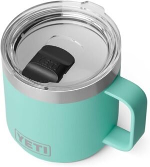 YETI Rambler 14 oz Ceramic Lined Stackable Mug, Vacuum Insulated, Stainless Steel with MagSlider Lid
