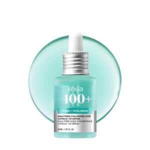 Anua PDRN Hyaluronic Acid Capsule 100 Serum, Radiant Face Serum, Hyaluronic Acid, Hydration, Moisture Plumping effect, Natural color, Fragrance free, Korean Skincare, 30ml / 1.01 fl. oz