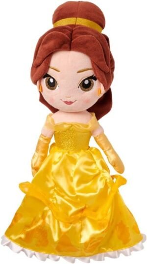 Disney Official Princess Plush Doll, Belle from Beauty and The Beast, Medium 14 Inches, Soft Plushy with Embroidered Features, Princess Toys for Girls, Disney Dolls, Stuffed Animals for Girls