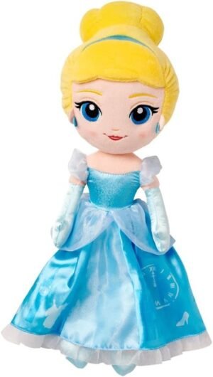 Disney Official Princess Plush Doll, Cinderella, Medium 14 Inches, Soft Plushy with Embroidered Features, Princess Toys for Girls, Disney Dolls, Stuffed Doll for Girls