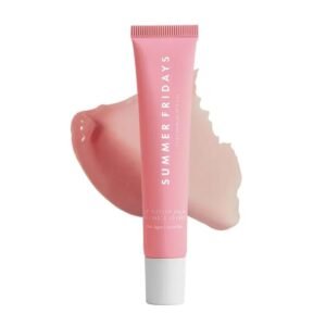 Summer Fridays Tinted Lip Butter Balm - Conditioning Vegan Lip Balm for Instant Moisture, Shine & Hydration - Sheer-Tinted, Soothing Skincare - Pink Sugar (0.5 Oz)