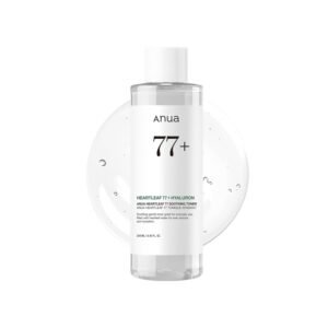 Anua Heartleaf 77 Soothing Toner I pH 5.5 Trouble Care, Calming Skin, Refreshing, Hydrating, Purifying, Cruelty Free, Vegan,(250ml / 8.45 fl.oz.)