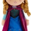 Disney Official Anna Plush Doll - 14 Inch Disney Plush with Velour Cape with Decorative Printed Filigree & Foam Clasp, Satin Dress, Boots & Embroidered Features - Frozen Toys for Girls