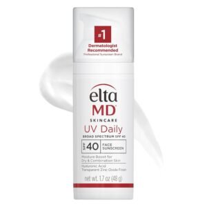 EltaMD UV Daily Face Sunscreen Moisturizer with Zinc Oxide, Daily Face Moisturizer with SPF, Great for Dry, Combination, and Normal Skin