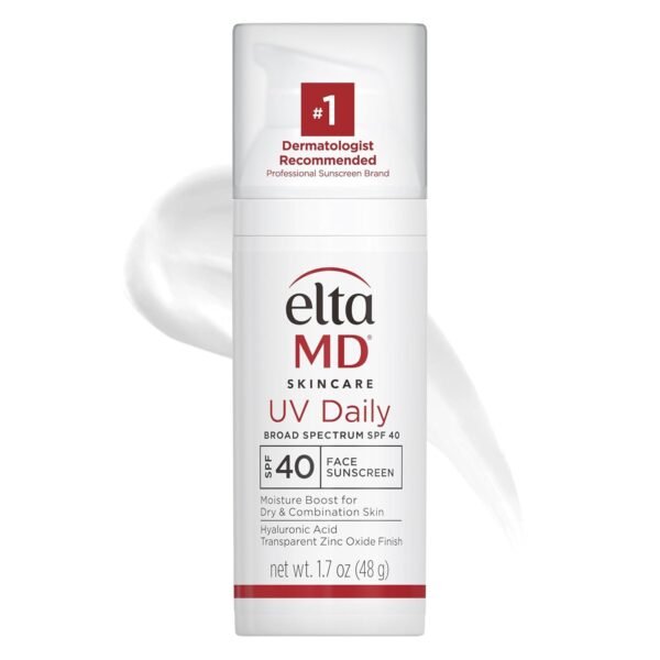 EltaMD UV Daily Face Sunscreen Moisturizer with Zinc Oxide, Daily Face Moisturizer with SPF, Great for Dry, Combination, and Normal Skin