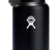 Hydro Flask Water Bottle - Insulated Stainless Steel - Wide Mouth Flex Straw Lid, Non Spill, Leakproof and Refillable in 32 Oz Beachplum