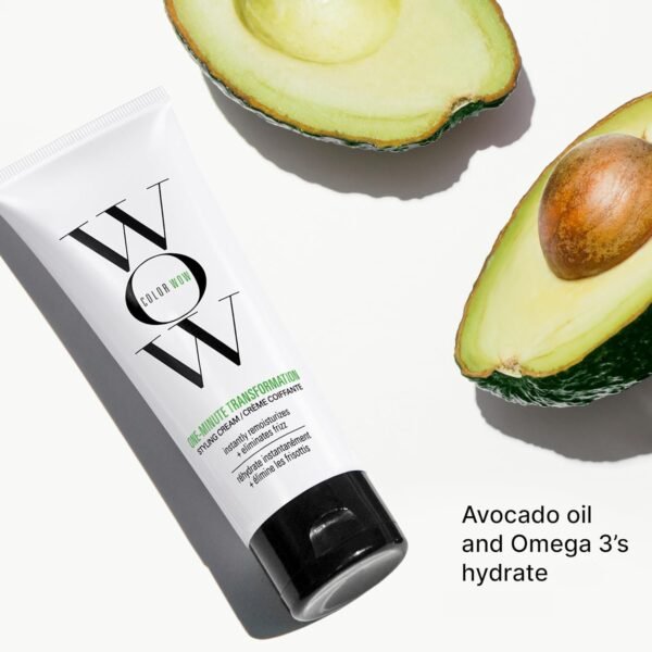 COLOR WOW One Minute Transformation – Instant frizz fix| Nourishing styling cream smooths, tames + defrizzes on the spot| Avocado oil + Omega 3’s hydrate, repair for silkier, smoother texture