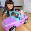 Barbie Off-Road Vehicle, Purple with Pink Seats and Rolling Wheels, 2 Seats, Gift for 3 to 7 Year Olds