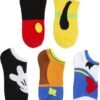 Disney Women's Mickey Mouse 5 Pack No Show Socks