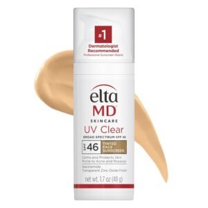 EltaMD UV Clear Tinted Face Sunscreen, SPF 46 Oil- Free with Zinc Oxide, Dermatologist Recommended, Stocking Stuffer