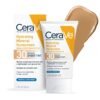 CeraVe Hydrating Mineral Sunscreen SPF 30 with Sheer Tint, Tinted Mineral Sunscreen with Zinc Oxide & Titanium Dioxide, Blends Seamlessly For Healthy Glow, Medium, 1.7 Fluid Ounce