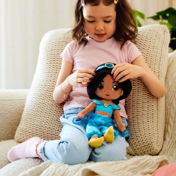 Disney Official Princess Plush Doll, Jasmine from Aladdin, Medium 14 Inches, Soft Plushy with Embroidered Features, Princess Toys for Girls, Disney Dolls, Stuffed Animals for Girls
