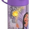 Disney Water Bottle with Straw - 12 Ounce - Kids Stainless Steel Vacuum Insulated Water Bottle with Lid, Wish