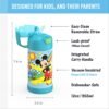 Disney Water Bottle with Straw - 12 Ounce - Kids Stainless Steel Vacuum Insulated Water Bottle with Lid, Mickey Mouse