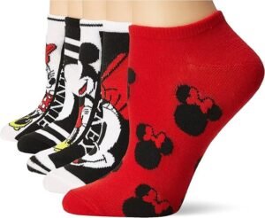 Disney Women's Mickey Mouse 5 Pack No Show Socks