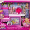 Barbie Mysteries: Beach Detectives Malibu” Doll & Cotton Candy Game Booth Playset with 20 Accessories Including Prizes
