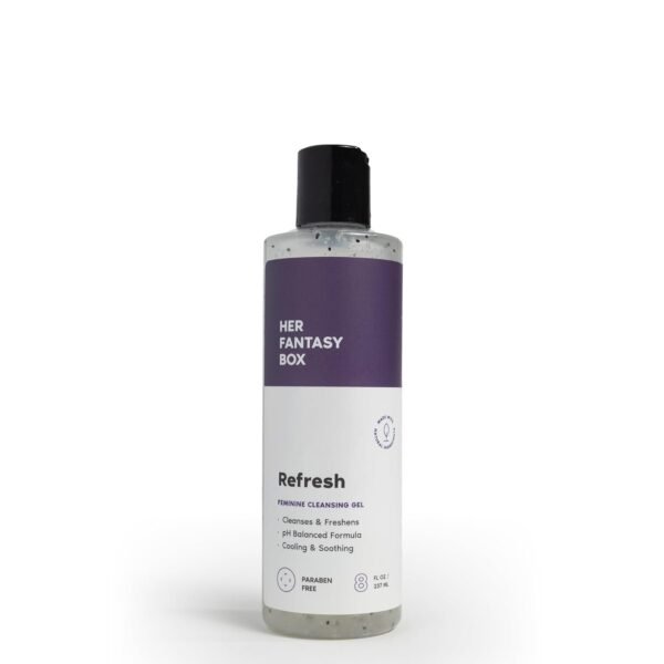 Her Fantasy Box | Refresh pH Balancing Shower Gel - Natural Feminine Hygiene Solution for Gentle Cleansing, Odor Control, and Skin Nourishment - pH-Balanced Formula for All Skin Types (8 oz)