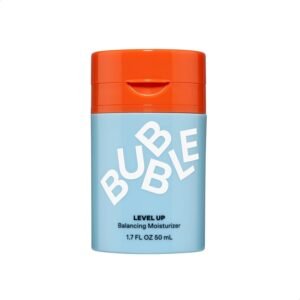 Bubble Skincare Level Up Gel Face Moisturizer for Oily Skin - Balancing + Hydrating Face Lotion with Niacinamide + Zinc to Improve Texture + Reduce Shine - Daily Lightweight Facial Moisturizer (50ml)