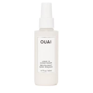 OUAI Leave In Conditioner & Heat Protectant for Hair - Prep Hair for Styling or Use as Detangling Spray to Fight Frizz & Flyaways - No Parabens, Sulfates or Phthalates (4.7 oz)