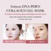 Medicube Salmon DNA PDRN pink collagen jelly gel mask | overnight face mask for glass glow skin- elasticity, hydrating, firming and moisturizing | korean skincare, 28g, 4ea