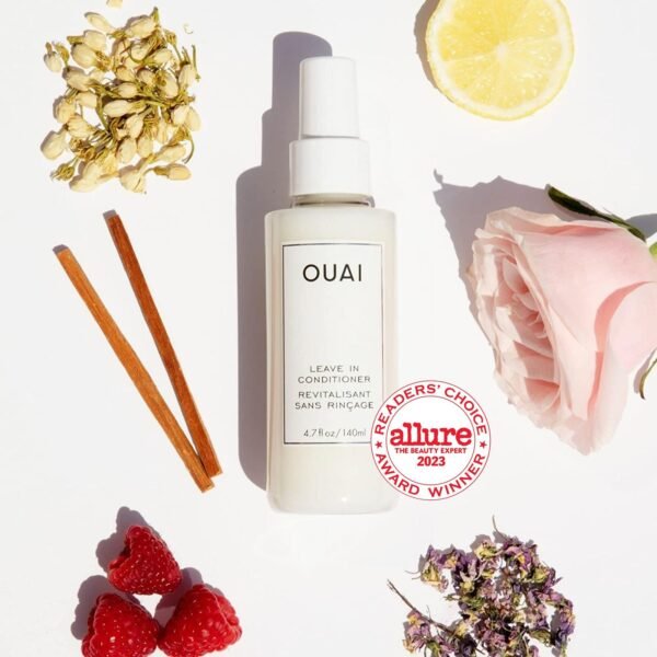 OUAI Leave In Conditioner & Heat Protectant for Hair - Prep Hair for Styling or Use as Detangling Spray to Fight Frizz & Flyaways - No Parabens, Sulfates or Phthalates (4.7 oz)