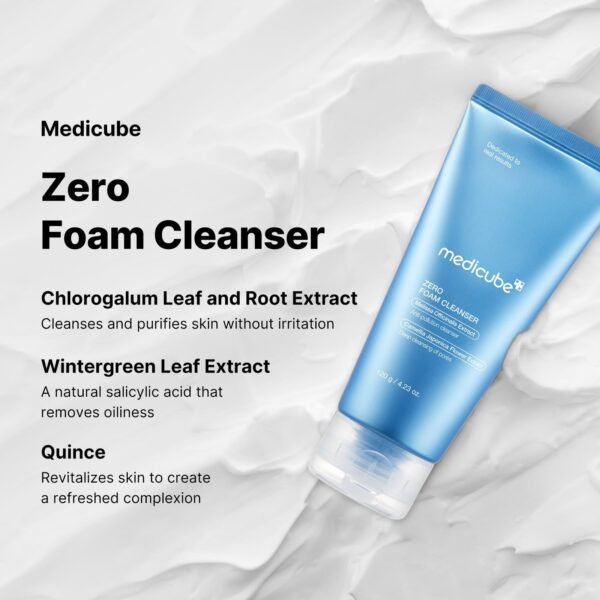 Medicube Zero Foam Cleanser for Sensitive Skin - Sebum Control, Moisture Balance, and Pore Minimization | Korean Skincare