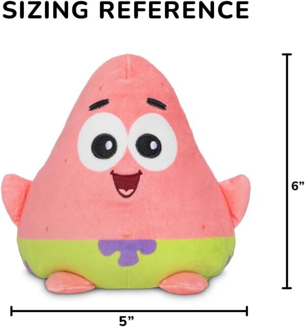 Spongebob Squarepants Patrick Star 6-Inch Two-Sided Flip Plush Toy with Embroidered Details - Cute Mini Collectible Plush for Kids, Teens, and Adults