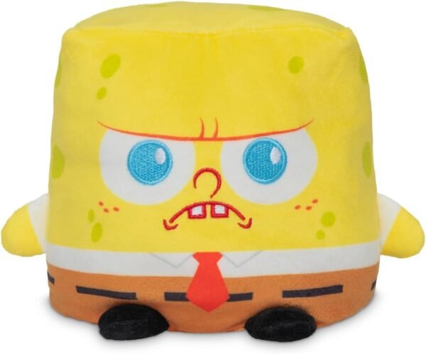 Spongebob Squarepants Spongebob 5 -Inch Two-Sided Flip Plush Toy with Embroidered Details - Cute Mini Collectible Plush for Kids, Teens, and Adults
