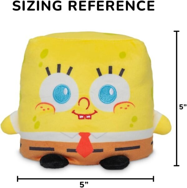 Spongebob Squarepants Spongebob 5 -Inch Two-Sided Flip Plush Toy with Embroidered Details - Cute Mini Collectible Plush for Kids, Teens, and Adults