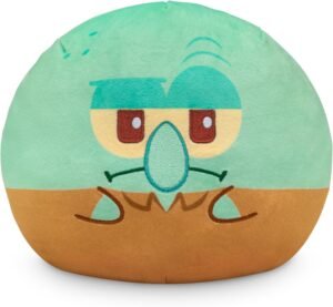 Spongebob Squarepants Squidward + Spongebob 6-Inch Two-Sided Flip Plush Toy with Embroidered Details - Cute Mini Collectible Plush for Kids, Teens, and Adults