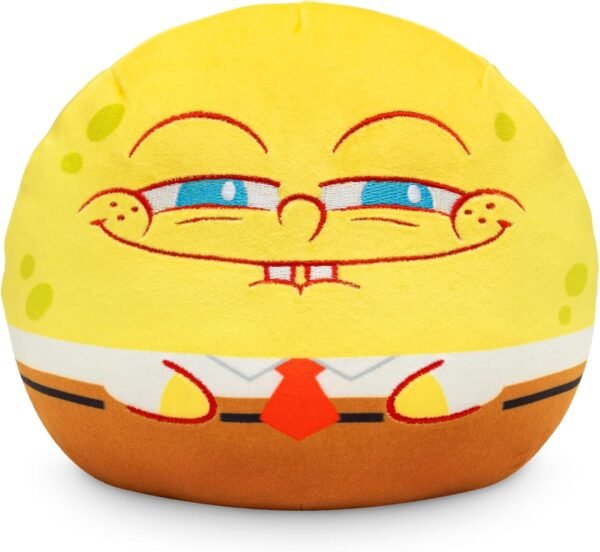 Spongebob Squarepants Squidward + Spongebob 6-Inch Two-Sided Flip Plush Toy with Embroidered Details - Cute Mini Collectible Plush for Kids, Teens, and Adults