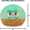 Spongebob Squarepants Squidward + Spongebob 6-Inch Two-Sided Flip Plush Toy with Embroidered Details - Cute Mini Collectible Plush for Kids, Teens, and Adults
